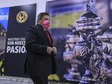 Miguel Herrera, el pasado sábado, en su regreso al Estadio Azteca para el partido entre América y Tigres.