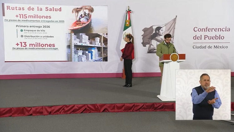 Mañanera en Palacio Nacional.