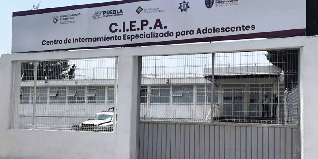 Fachada del centro de internamiento juvenil de Puebla, en imagen de archivo.