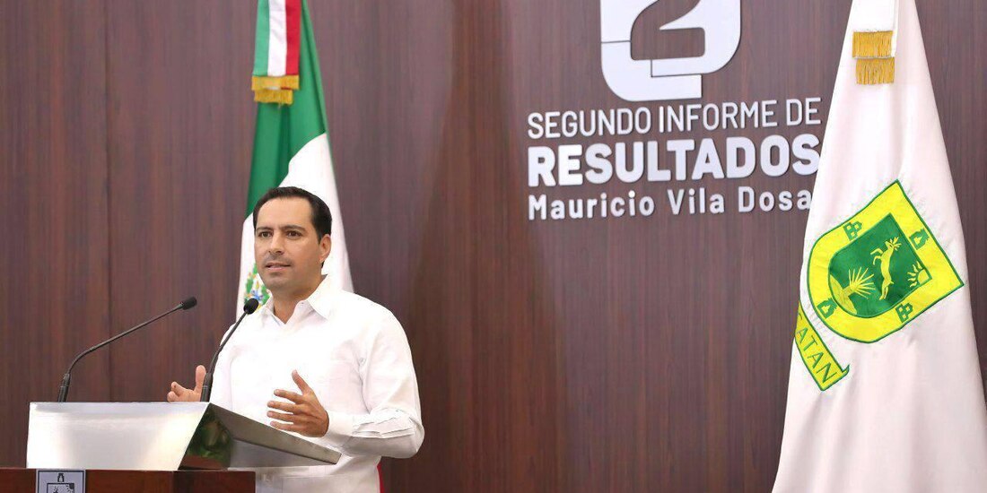El gobernador Yucatán, Mauricio Vila, rindió su segundo informe de gobierno.