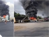Quema de vehículos y bloqueos carreteros tras enfrentamiento armado en Colima.
