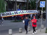 Aspecto de una concentración del colectivo canábico Las Hijas de la Cannabis.