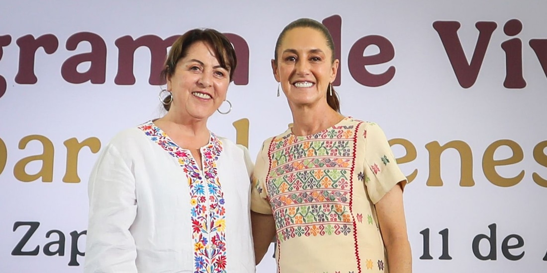 La Presidenta Claudia Sheinbaum Pardo y la gobernadora de Morelos, Margarita González Saravia.