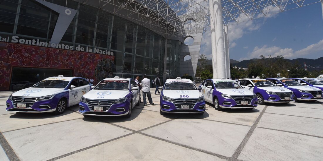 Taxistas en Chilpancingo, Guerrero.