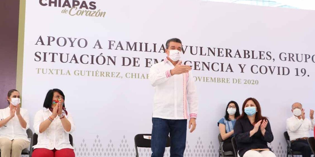 El gobernador encabeza la entrega de alimentos a grupos vulnerables.