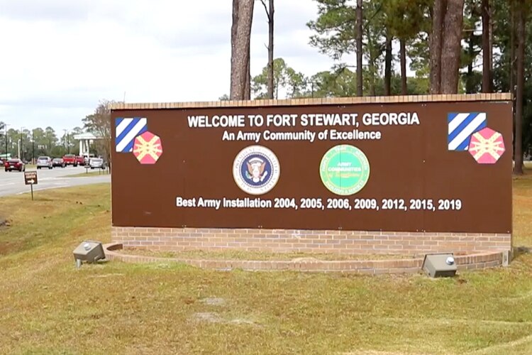 Entrada del Fuerte Stewart en Georgia
