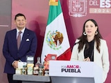 El Gobernador constitucional y la Secretaria de Cultura federal.