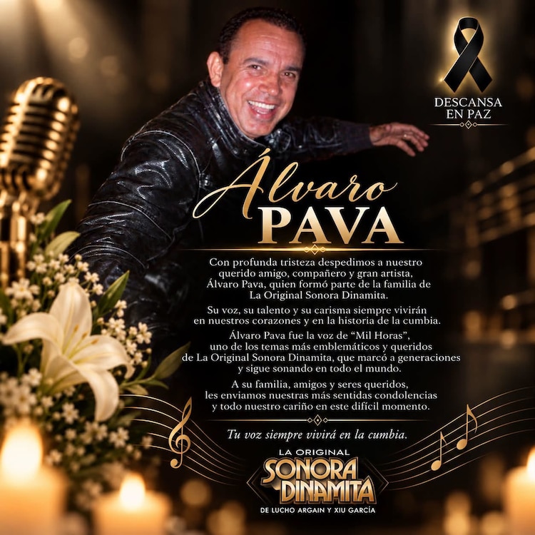 Confirman el fallecimiento de Álvaro Pava
