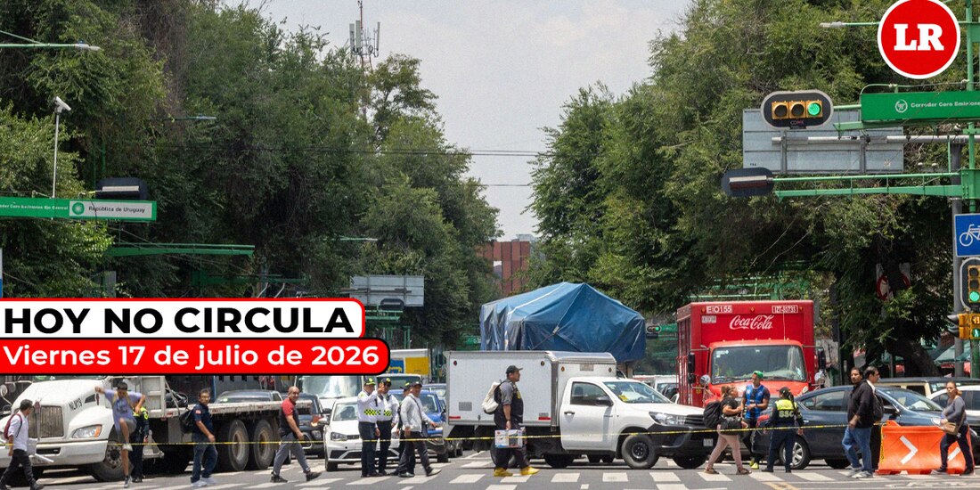 Revisa el Hoy No Circula para este viernes 17 de julio de 2026 en la Zona Metropolitana del Valle de México.