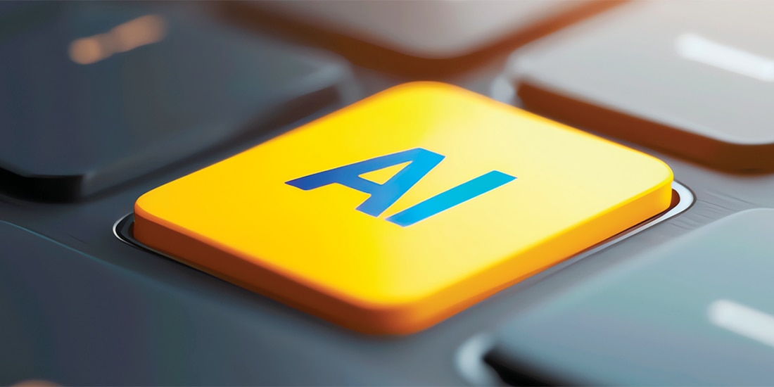 UN BOTÓN de IA, al parecer, en un teclado, en imagen de archivo.