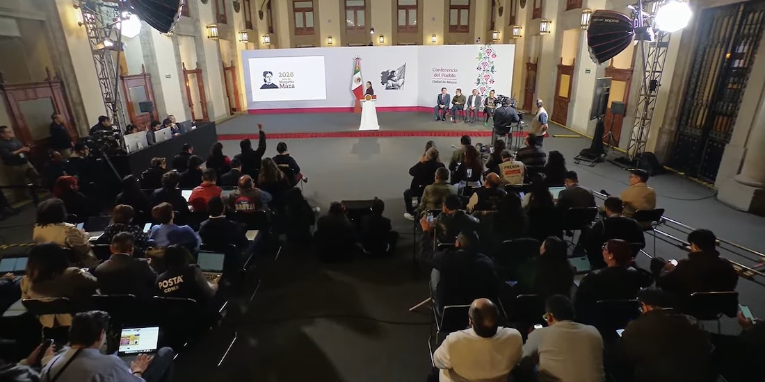 Claudia Sheinbaum, Presidenta de México, este lunes en conferencia de prensa.