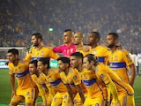Jugadores de Tigres antes de la final de ida del Apertura 2023 de la Liga MX ante América