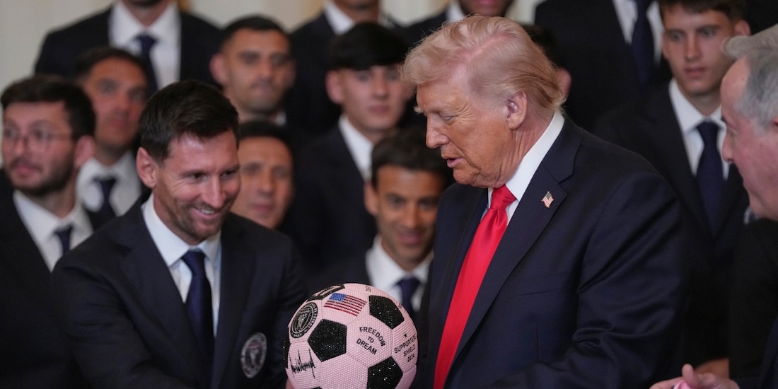 Lionel Messi convive en homenaje con Donald Trump