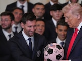 Lionel Messi convive en homenaje con Donald Trump