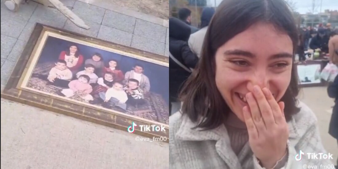 Chica encuentra cuadro de familiar en venta en tianguis de antigüedades de España