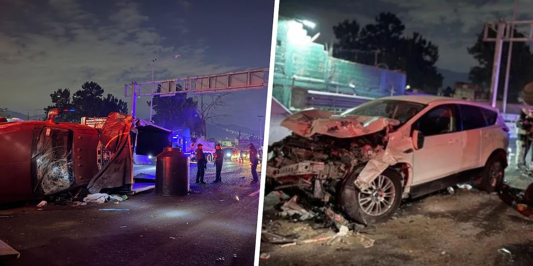 Choque múltiple en autopista México - Pachuca deja dos personas fallecidas, reportan.