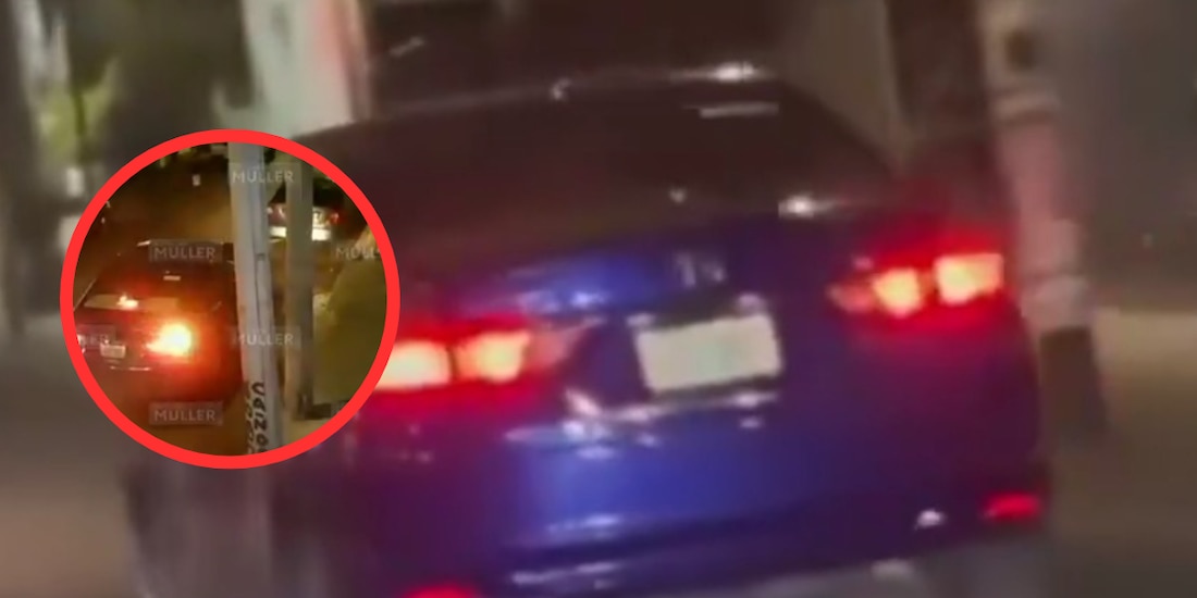 Gaby Gómez llegando a su casa tras arrollar a motociclista