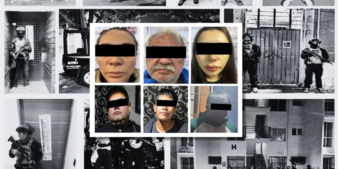 Detienen a 6 en diferentes cateos en CDMX.