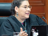 La integrante del máximo tribunal, ayer, en sesión del pleno.