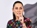 La presidenta Claudia Sheinbaum, ayer, en conferencia.