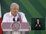AMLO en conferencia desde Veracruz.