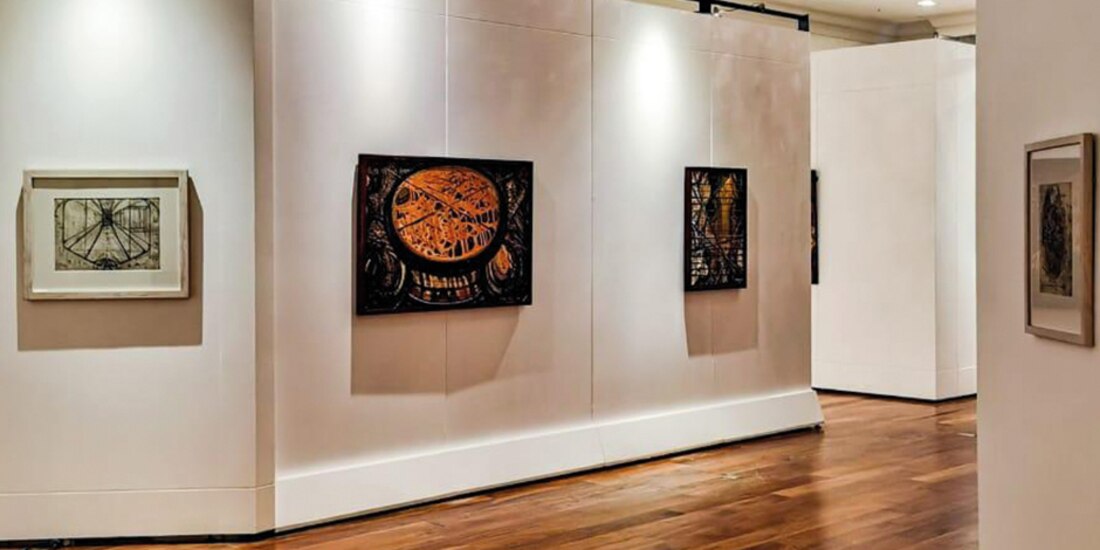 Pinturas y dibujos del muralista que se exponen en la Sala Miguel de la Madrid.