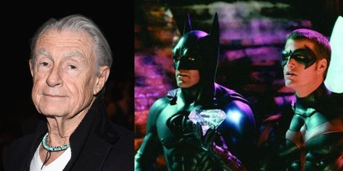 Joel Schumacher y un fotograma de "Batman y Robin"