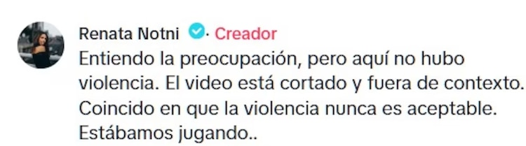Aclara la situación ante el polémico video