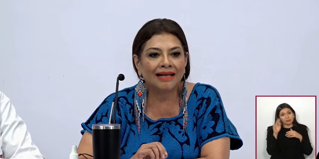 Clara Brugada, Jefa de Gobierno de la CDMX, en conferencia de prensa este lunes.