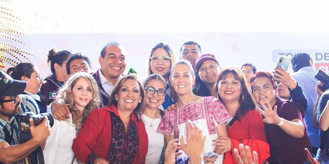 Claudia Sheinbaum promueve la Cuarta Transformación en Tlaxcala, destacando la unidad y el bienestar.
