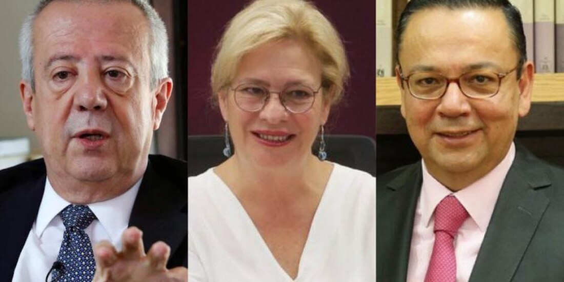 De derecha a izquierda: Carlos Urzúa, Josefa González Blanco y Germán Martínez, 3 de los funcionarios que han renunciado al gobierno de López Obrador. 