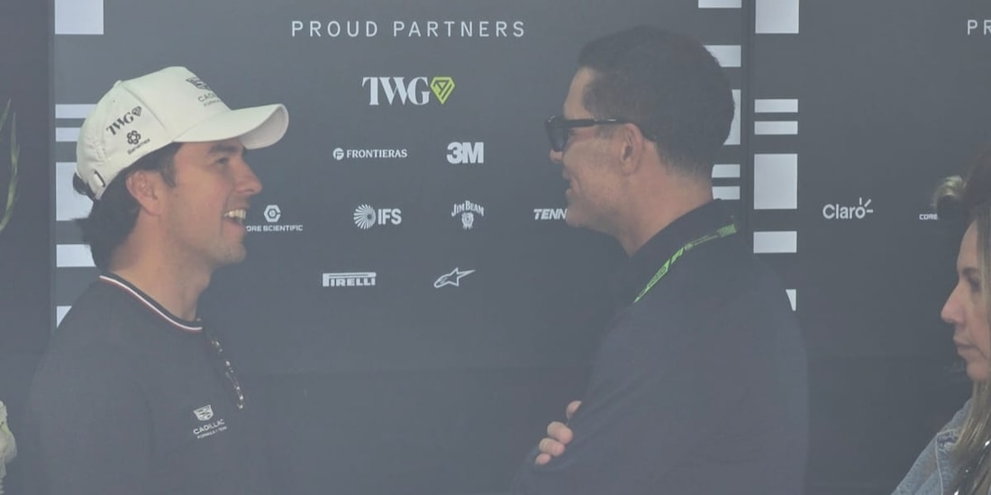 Checo Pérez y Rafa Márquez en el GP de México 2026