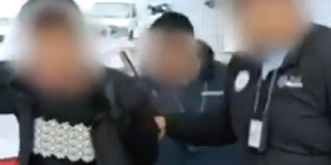 Momento de la detención del acusado, ayer, en Hidalgo.