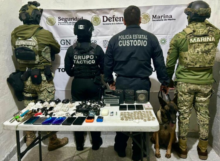 Operativo en el penal donde ocurrieron los hechos resultó en el decomiso de armas y droga.
