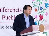 El titular de Educación Pública federal esta mañana en Palacio Nacional.