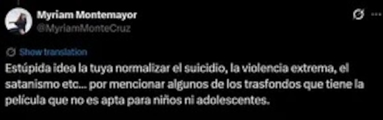 Myriam Montemayor critica a Wildwood por no ser una película para niños