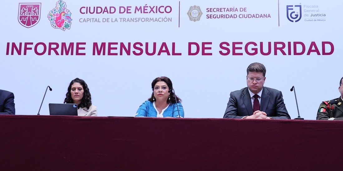 Clara Brugada destaca baja de 66.6% en delitos de alto impacto en CDMX de 2019 A 2025.