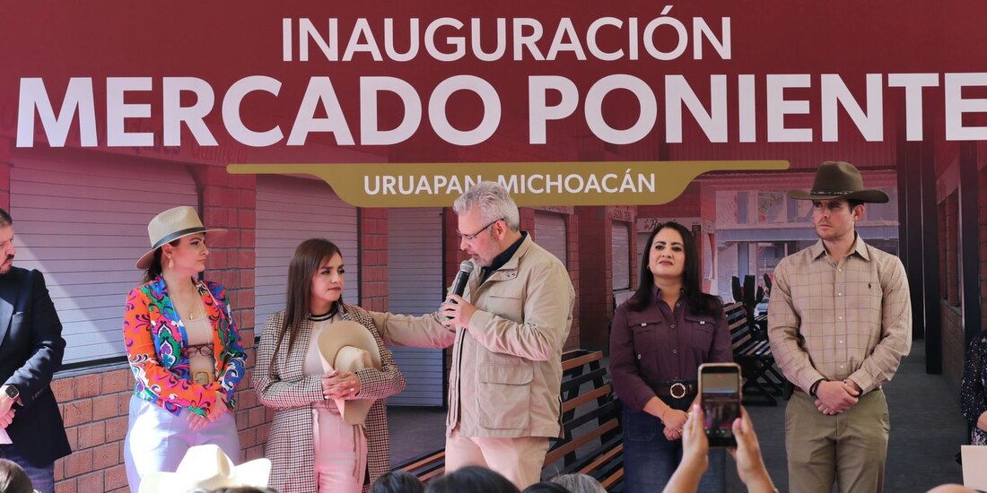 La alcaldesa de Uruapan y el Gobernador de Michoacán.