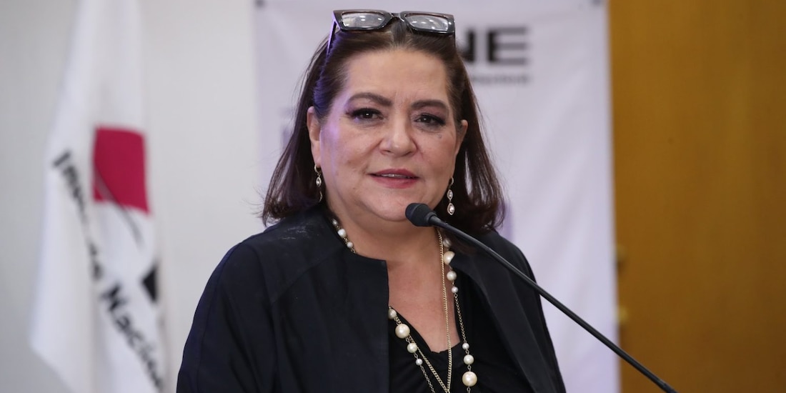 La consejera presidenta del INE, Guadalupe Taddei Zavala, el 17 de agosto de 2026.