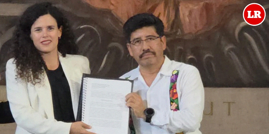 El ministro presidente de la SCJN, Hugo Aguilar Ortiz, y la consejera Jurídica de la Presidencia, Luisa María Alcalde Luján.