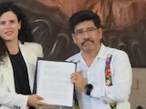 El ministro presidente de la SCJN, Hugo Aguilar Ortiz, y la consejera Jurídica de la Presidencia, Luisa María Alcalde Luján.
