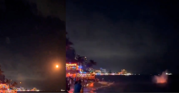 Bola de fuego en Acapulco
