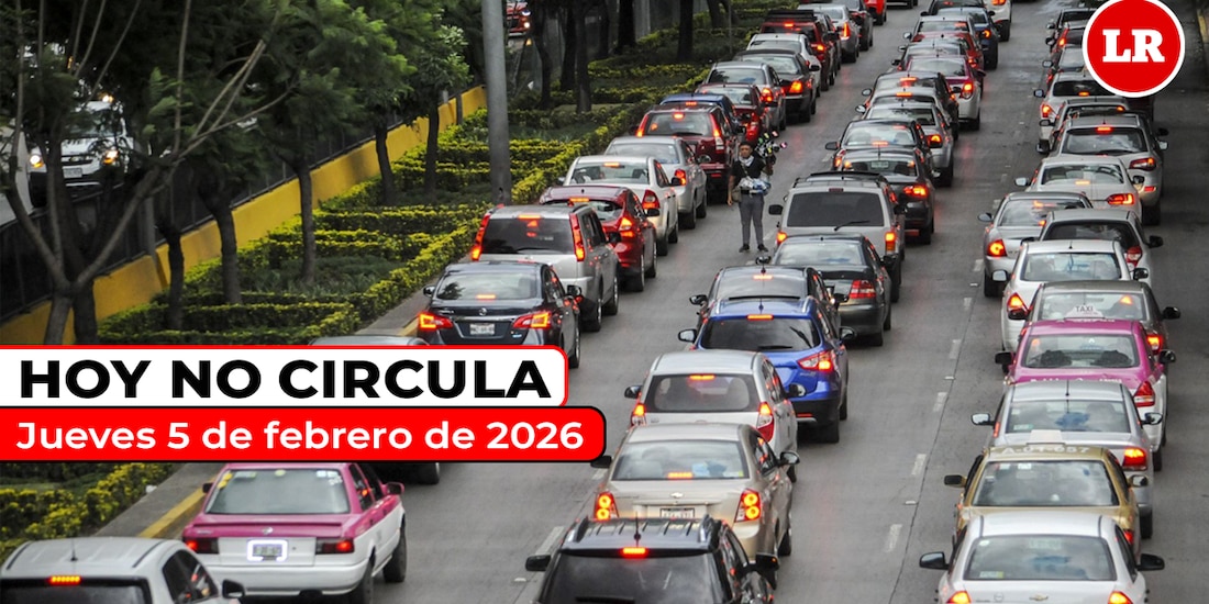 Conoce las restricción del Hoy No Circula para este jueves 5 de febrero de 2026 en la ZMVM.