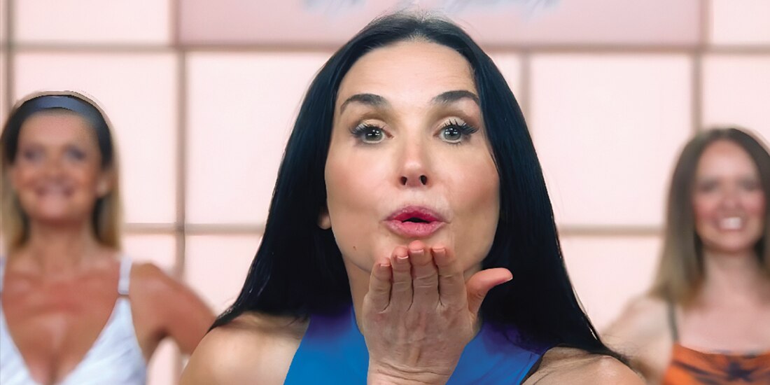 La actriz Demi Moore, protagonista de La Sustancia, en una de las escenas de la película.