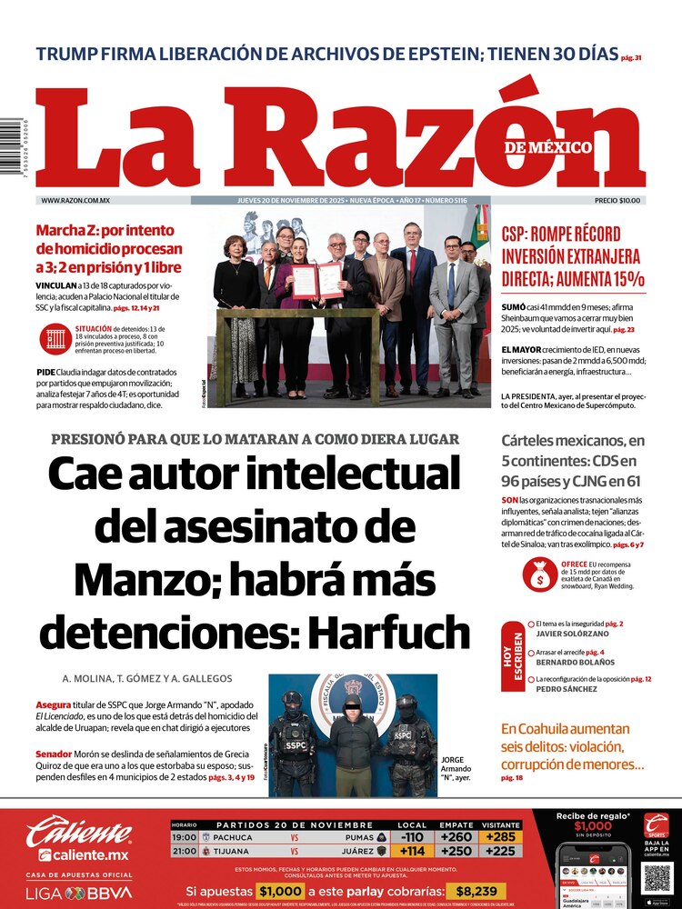 La Razón 20 noviembre 2025
