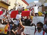 La comunidad de la Universidad de Guanajuato realizó una protesta el pasado sábado por la muerte de Ángel Yael a manos de un miembro de la Guardia Nacional.