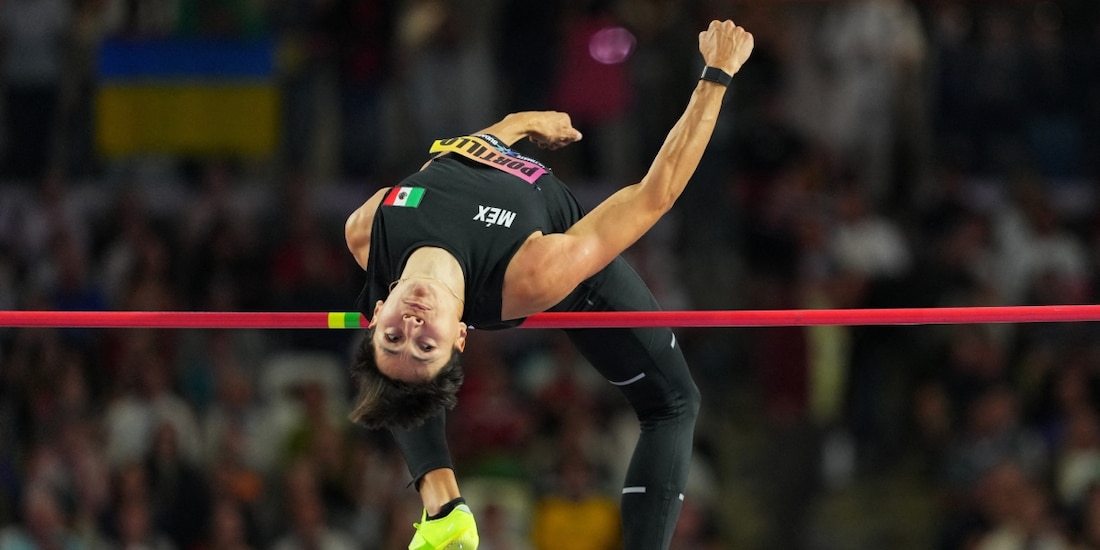 Erick Portillo culminó tercero en salto de altura en el World Athletics Ultimate 2026.