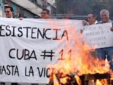 DESALOJADOS del predio de Cuba 11 protestan el 27 de agosto, a un año del caso.