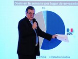El canciller Marcelo Ebrard, ayer, en la conferencia mañanera.
