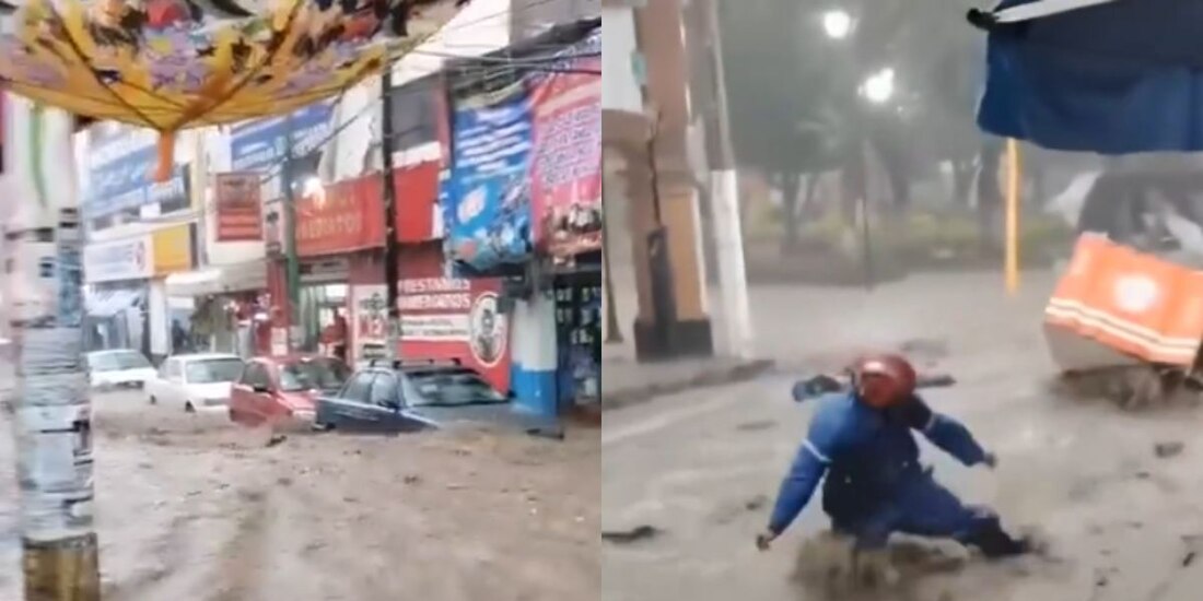 Las fuertes lluvias provocaron varias afectaciones en Chimalhuacán.